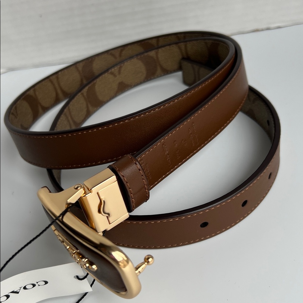 Coach Signature Buckle Cut To Size Morgan Belt - Picture 10 of 17